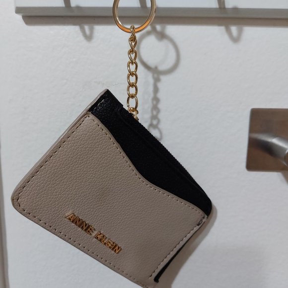Anne Klein Thin Wallet Coin Purse Super Thin Convenient Keychain Ring - Picture 3 of 9